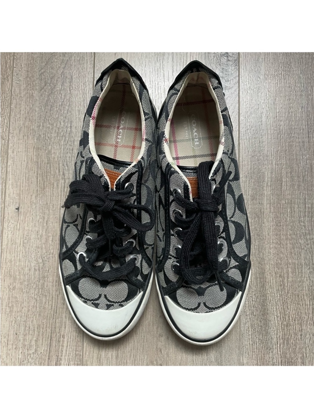 Coach Signature C Black and Grey Sneakers